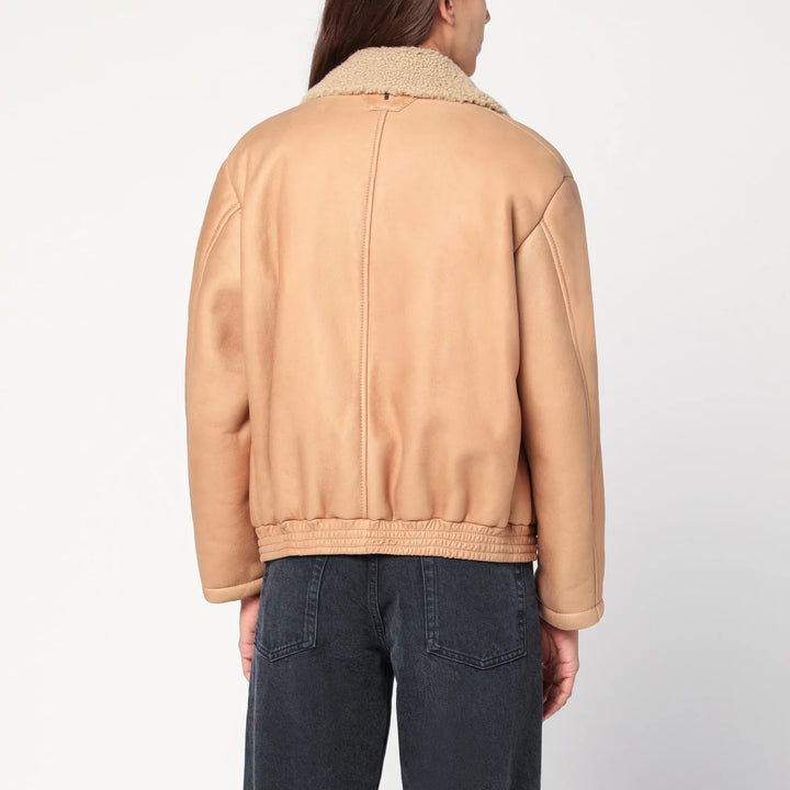 Salvatore Santoro - Nude leather bomber jacket