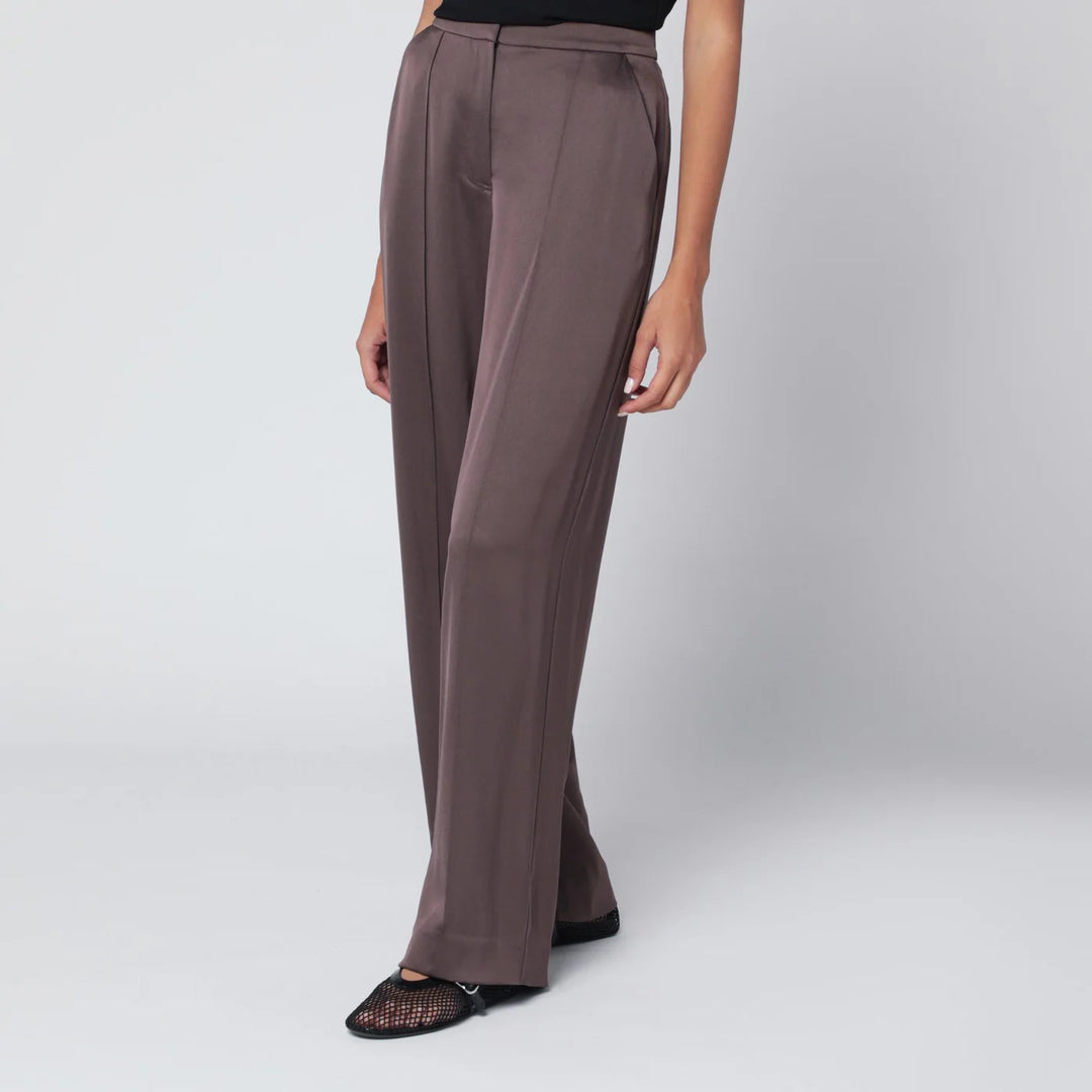 SIMKHAI - Kyra trousers in chocolate satin
