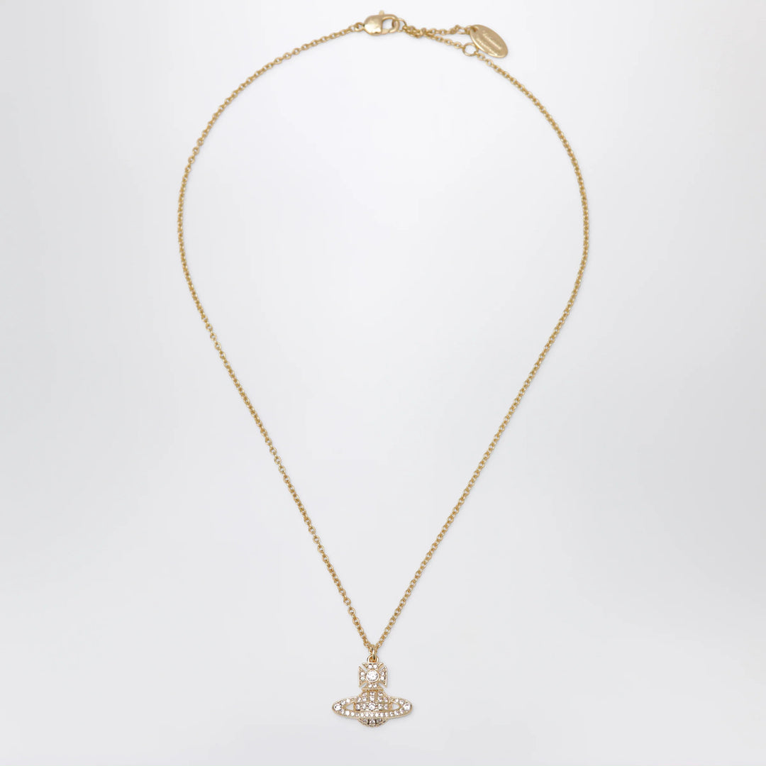 Vivienne Westwood - Orb pendant necklace in gold-tone metal with crystals