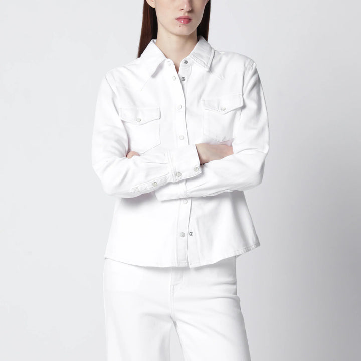 Frame - White rigid denim shirt Brand Shirts &amp; Tops XS