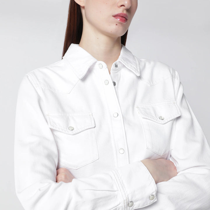 Frame - White rigid denim shirt