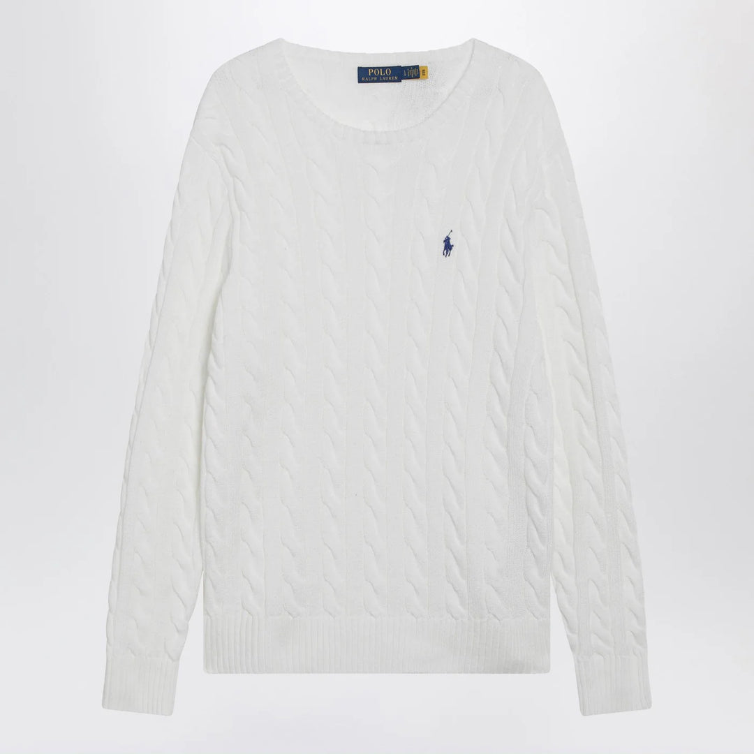 Polo Ralph Lauren - White cable-knit cotton sweater