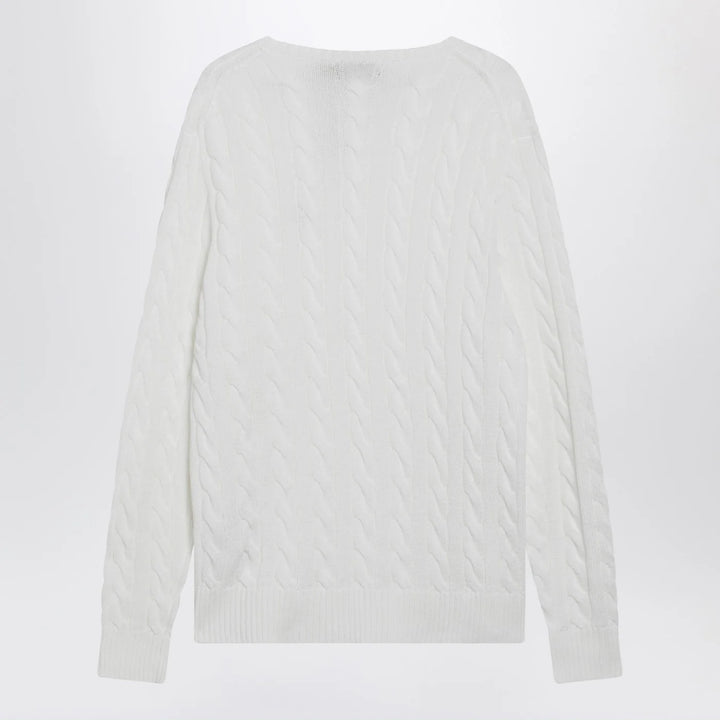 Polo Ralph Lauren - White cable-knit cotton sweater
