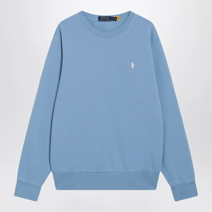 Polo Ralph Lauren - Light blue cotton crew-neck sweatshirt