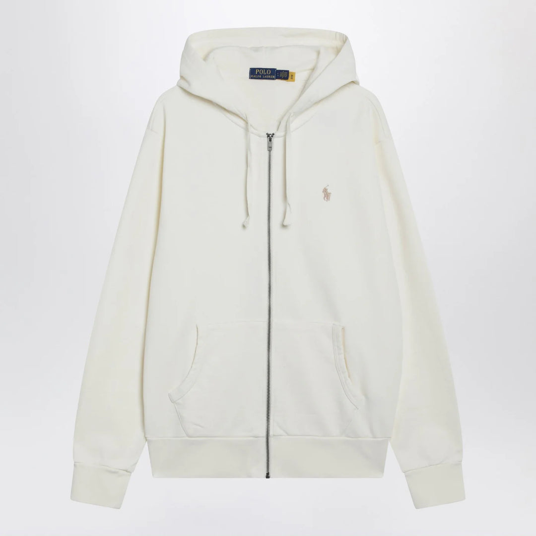 Polo Ralph Lauren - Ivory cotton zip-up sweatshirt