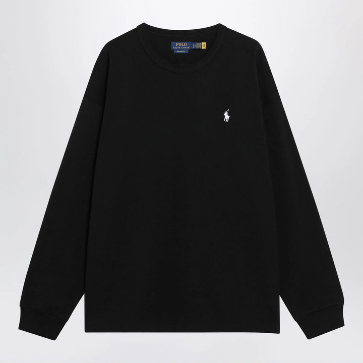 Polo Ralph Lauren - Black cotton Relaxed-Fit crewneck sweatshirt