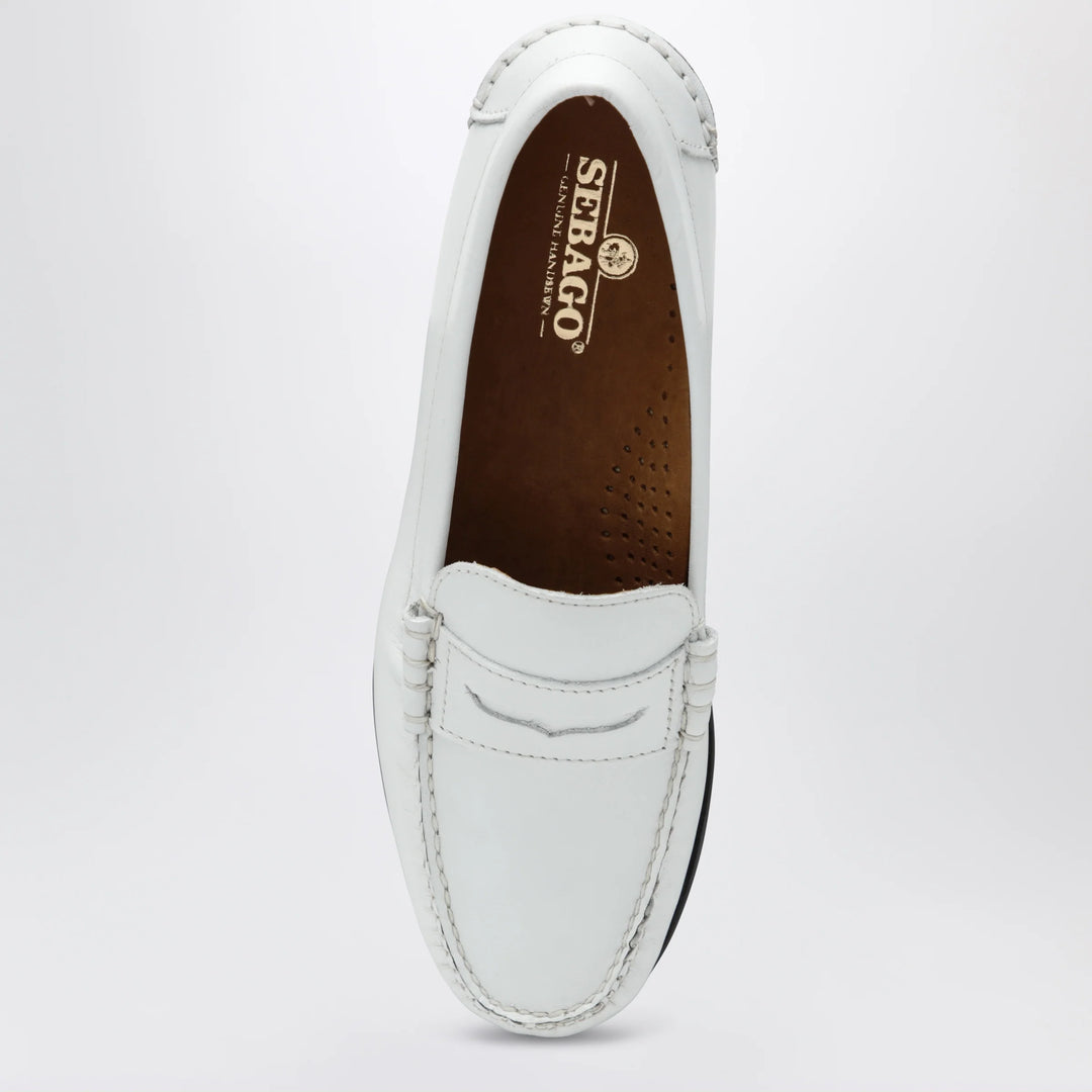 Sebago - Danielle white leather loafers