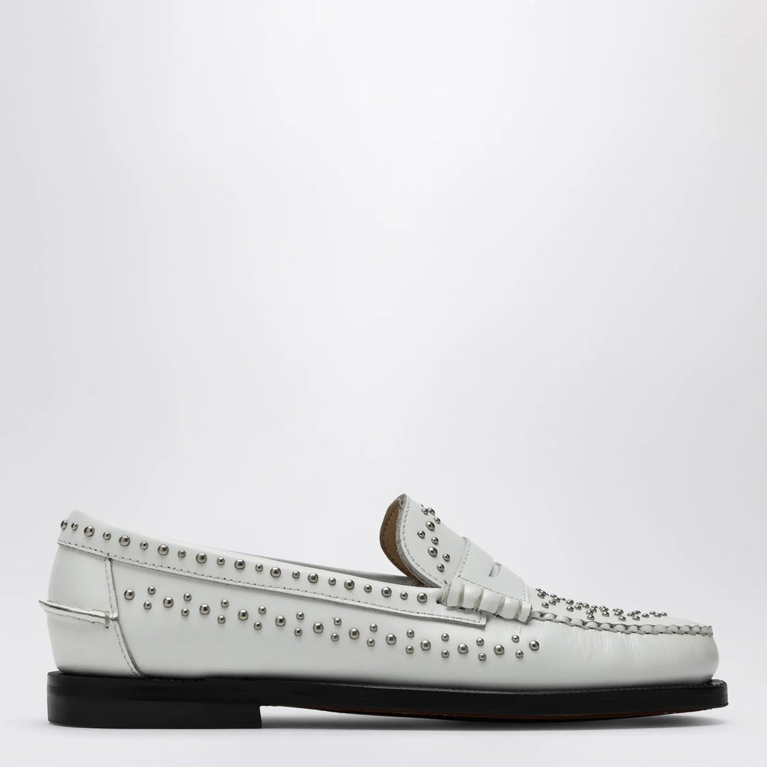 Sebago - Classic Dan loafer white with studs