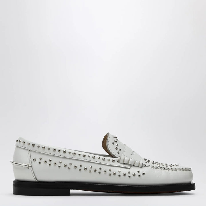 Sebago - Classic Dan loafer white with studs