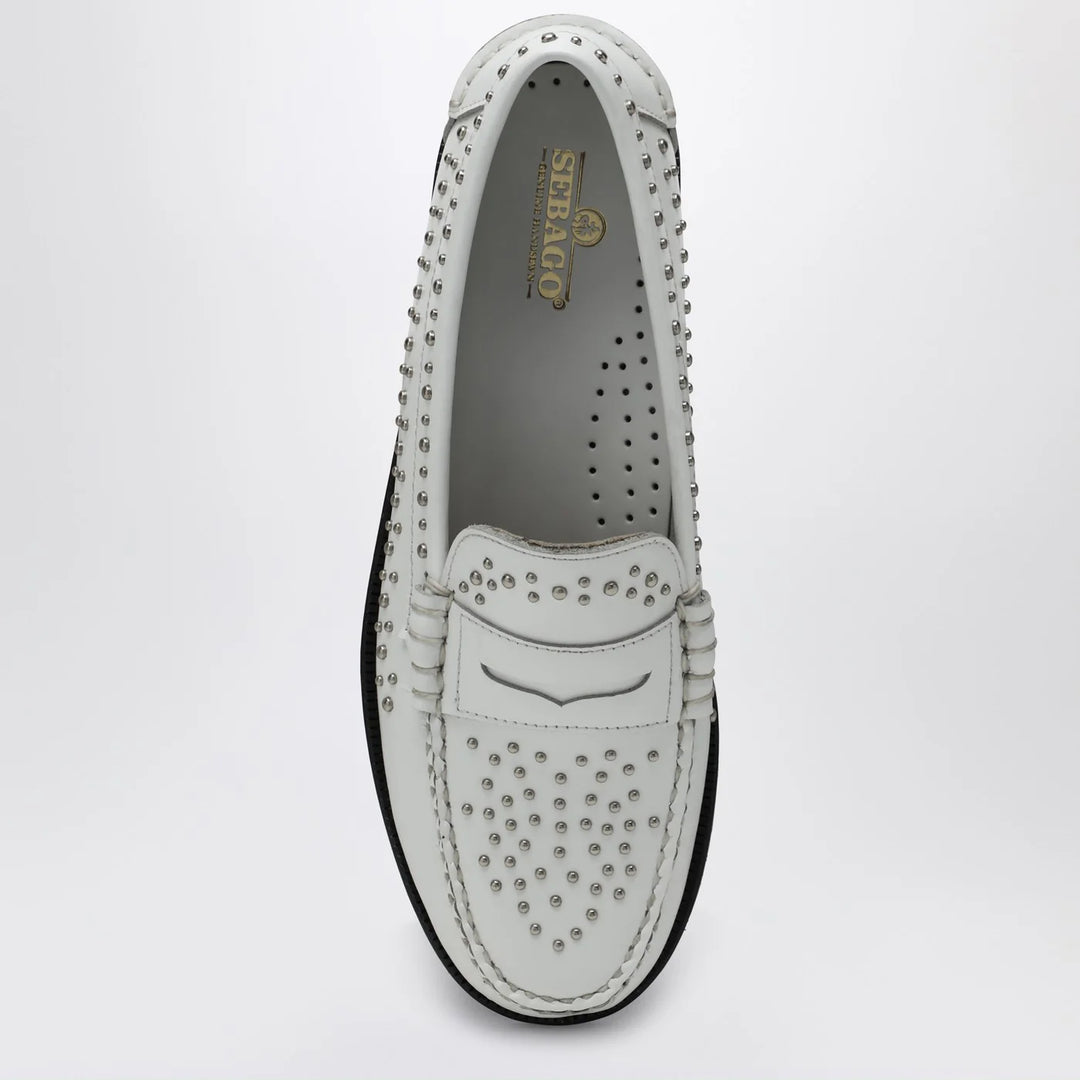 Sebago - Classic Dan loafer white with studs