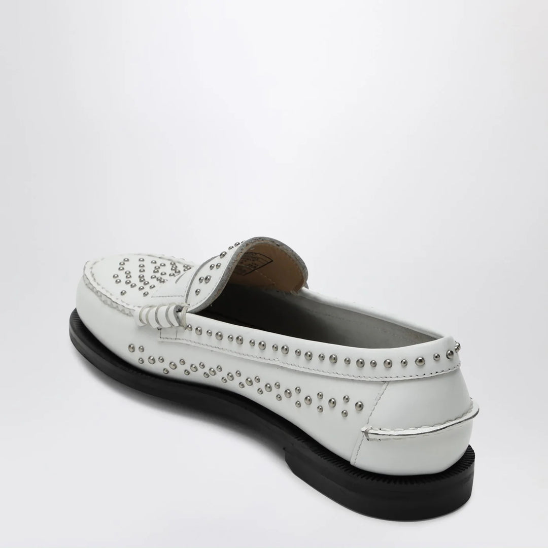 Sebago - Classic Dan loafer white with studs