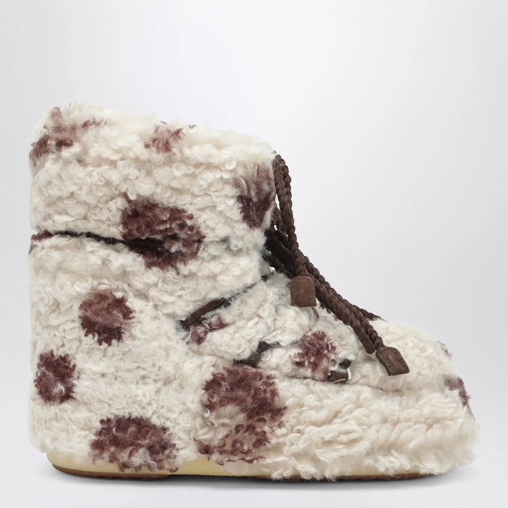 Moon Boot - Icon Low curly boot with cow print