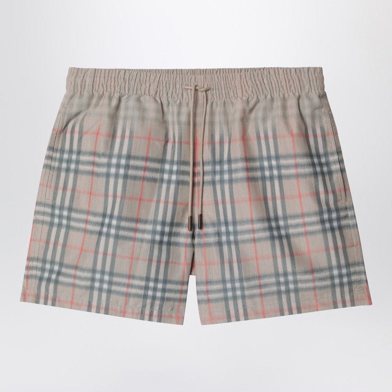 Swimwear Burberry - Beige swim shorts with faded Check pattern - M Brand