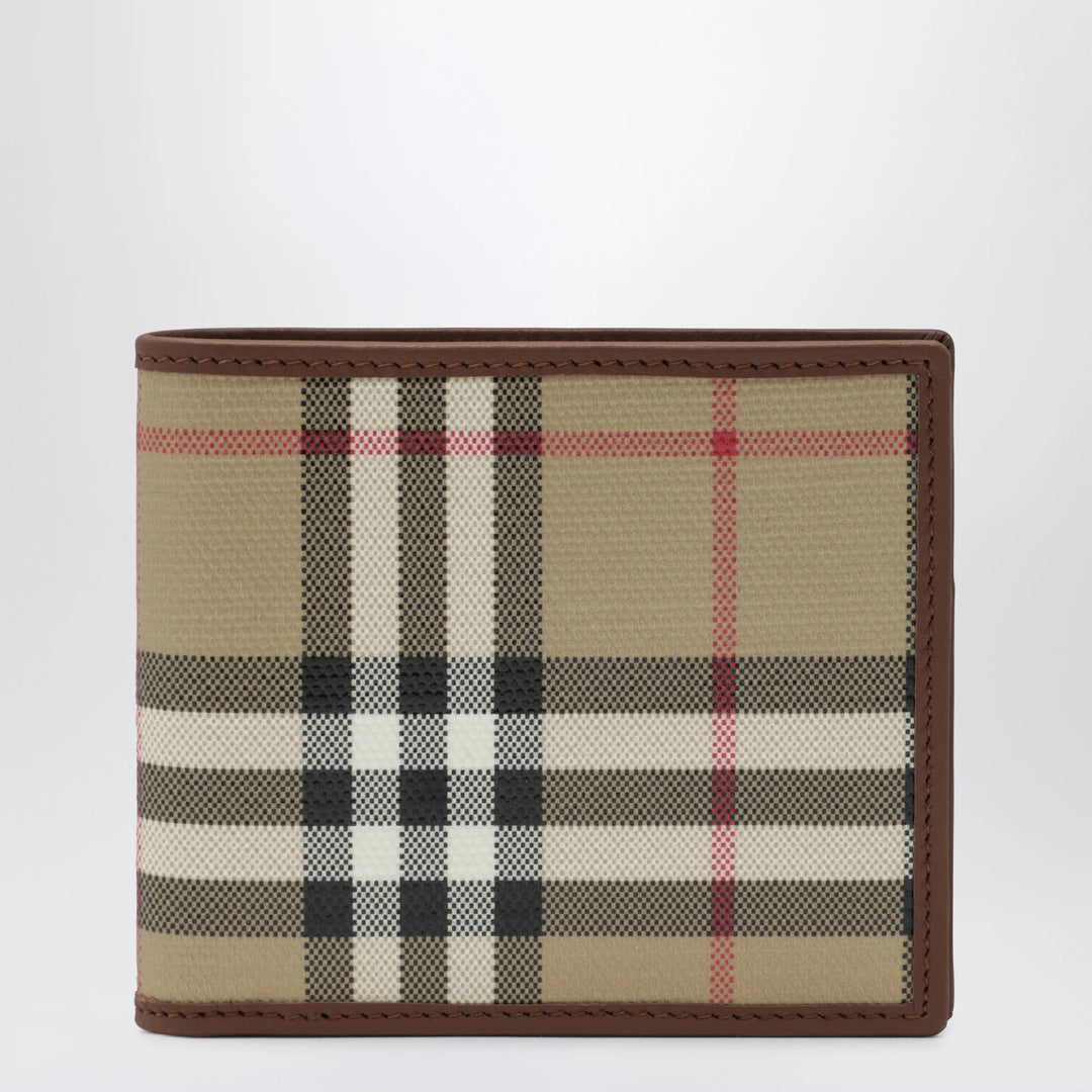 Burberry - Beige Check bifold wallet