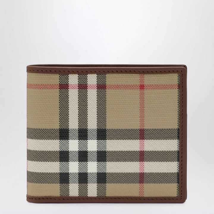 Burberry - Beige Check bifold wallet