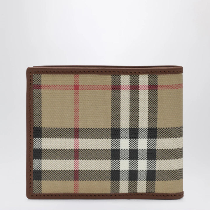 Burberry - Beige Check bifold wallet