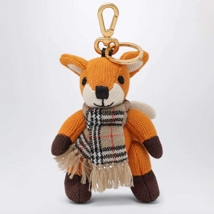 Burberry - Orange fox charm in knitted cotton Brand U