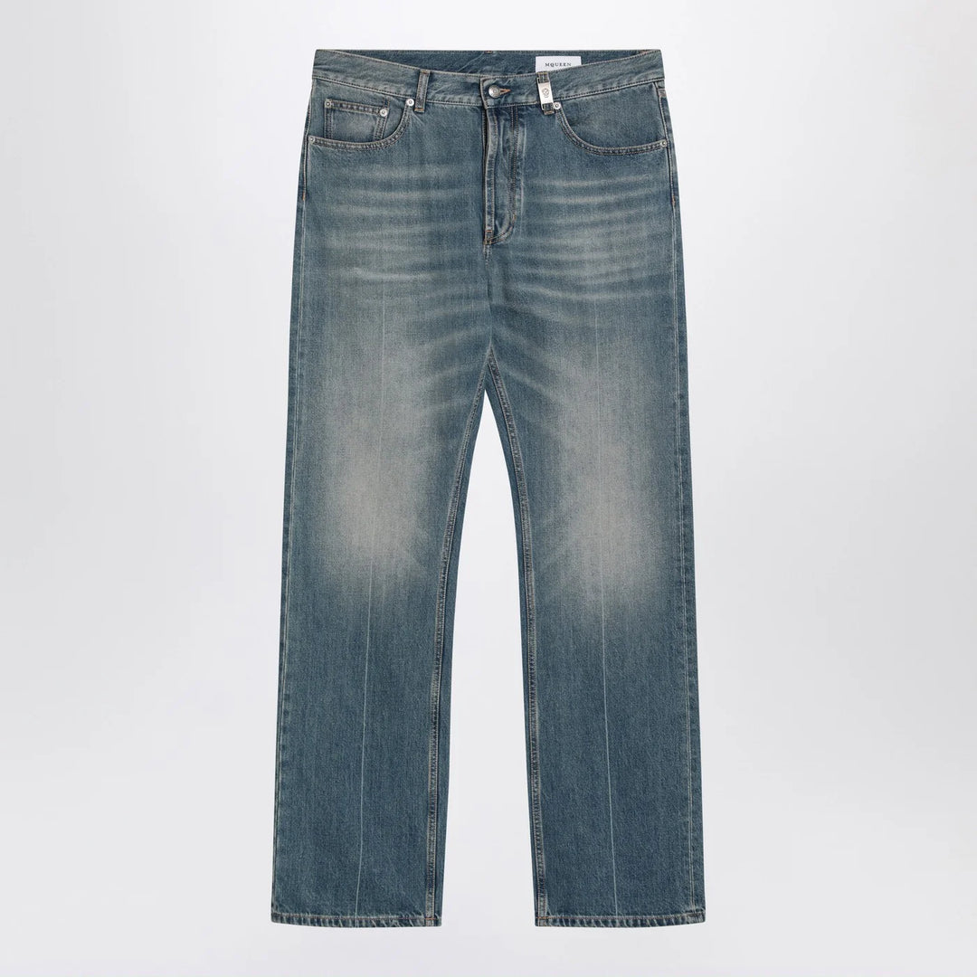Alexander McQueen - Faded blue jeans