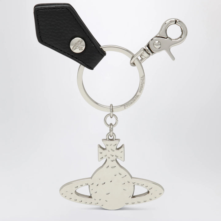 Vivienne Westwood - Hammered Orb keyring in hammered iron, silver