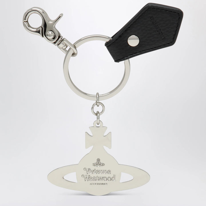 Vivienne Westwood - Hammered Orb keyring in hammered iron, silver