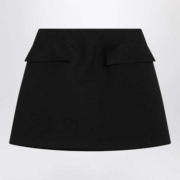 Alexander McQueen - Black wool mini skirt