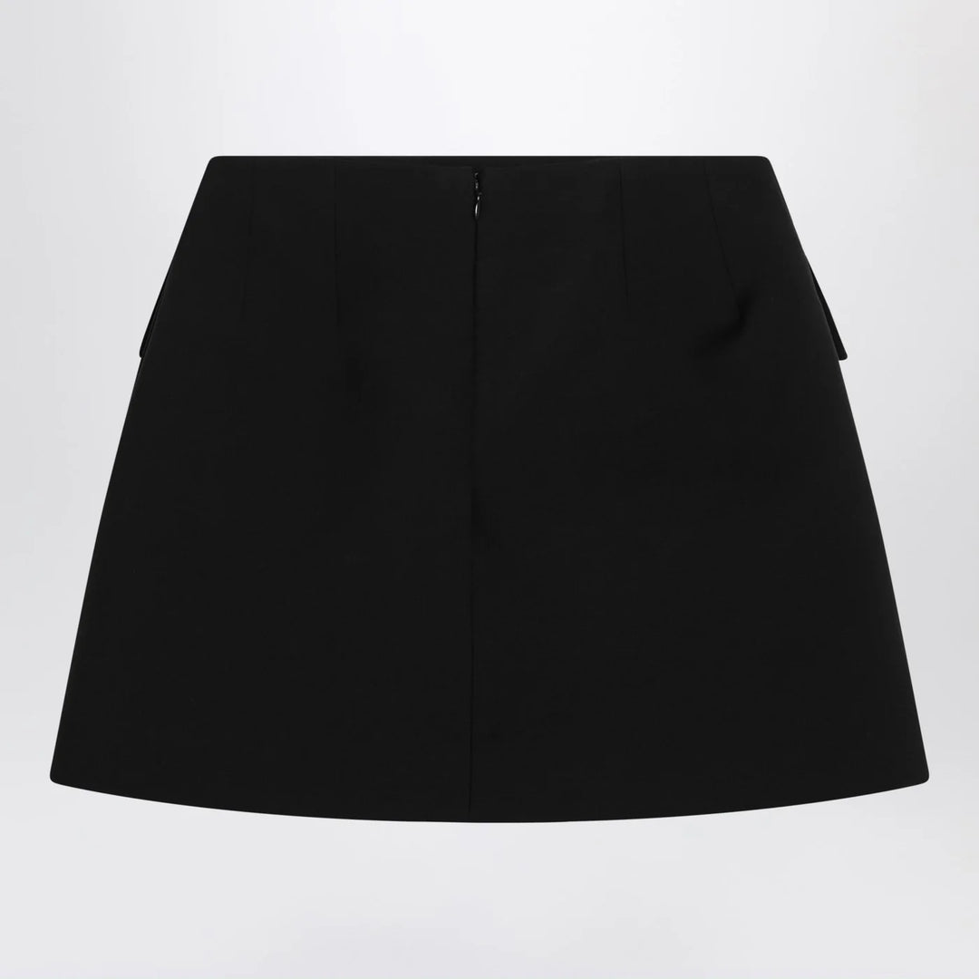 Alexander McQueen - Black wool mini skirt