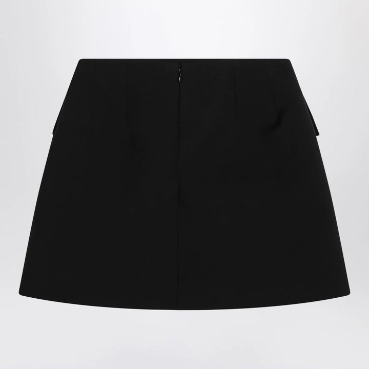 Alexander McQueen - Black wool mini skirt