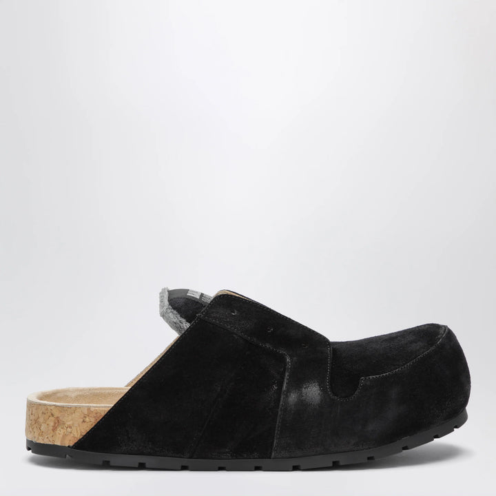 Balenciaga - Dumbo sabot in distressed suede calfskin