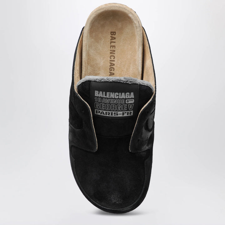 Balenciaga - Dumbo sabot in distressed suede calfskin