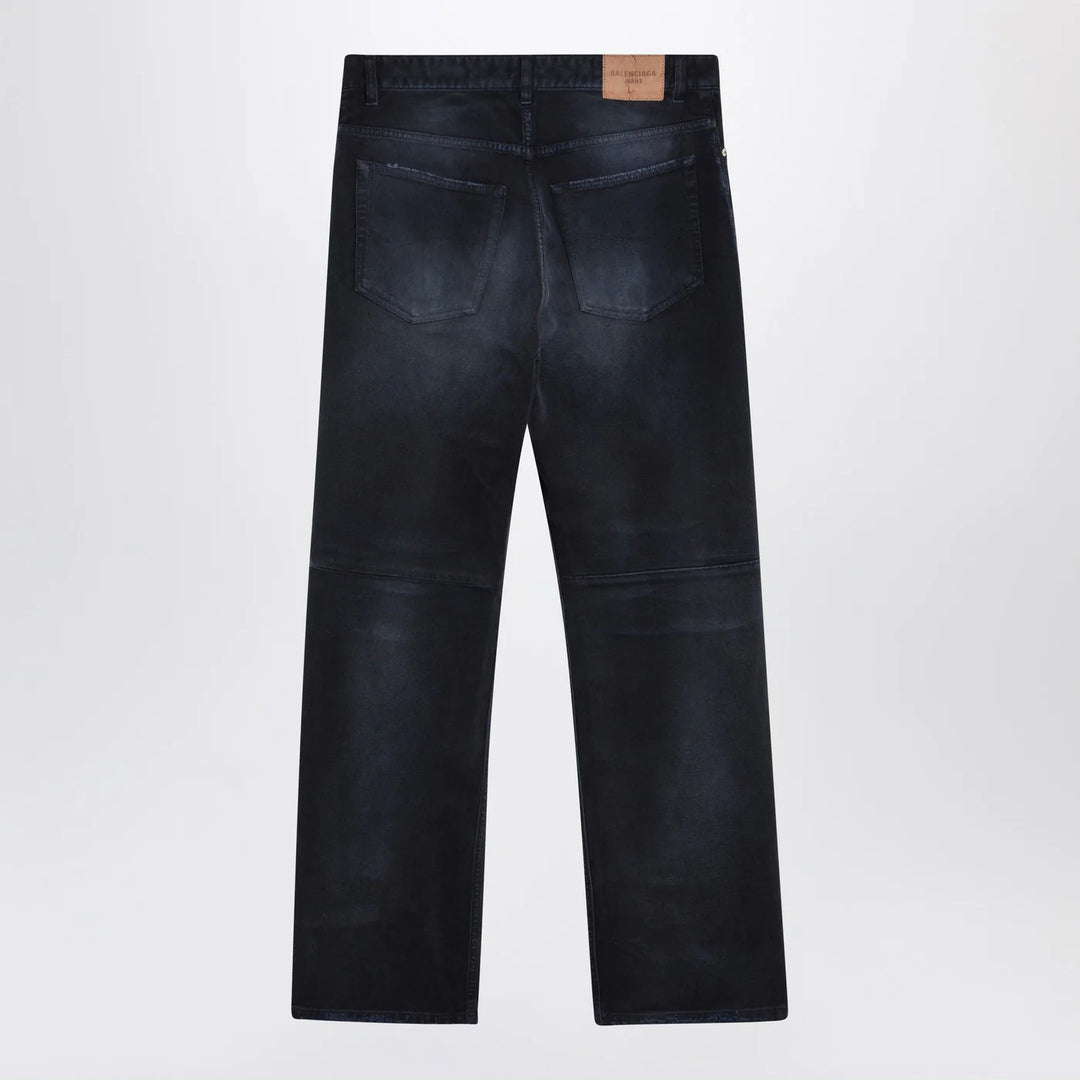 Balenciaga - Wide-leg blue washed-effect jeans