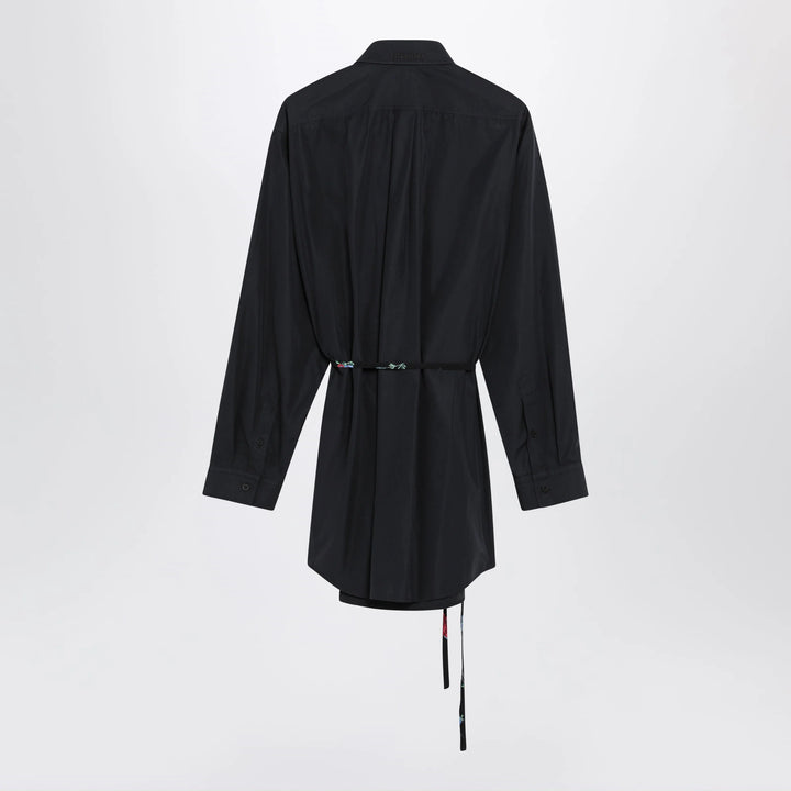 Balenciaga - Short dress with floral waist belt