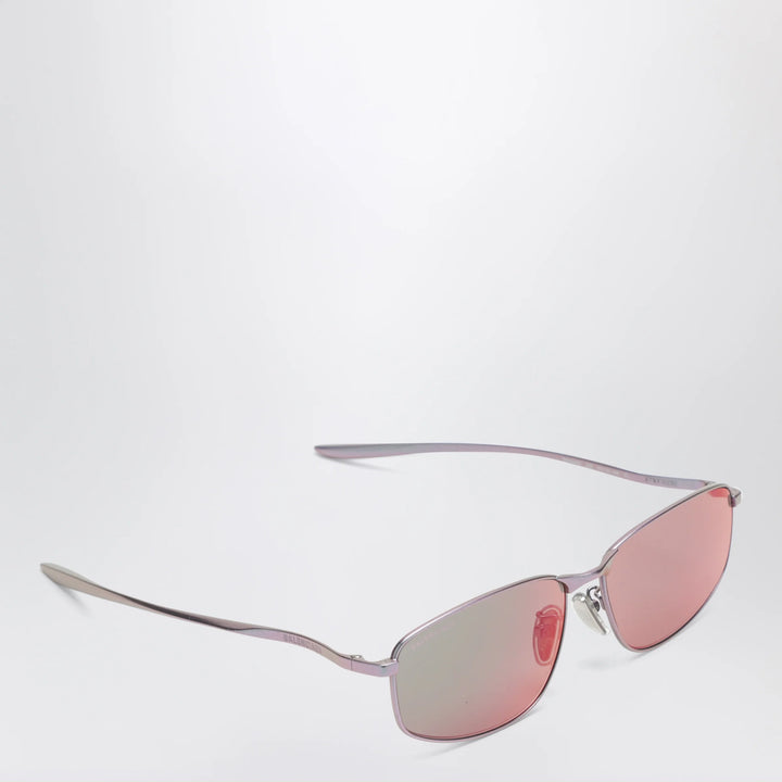 Balenciaga - Rectangular Pink Metallic sunglasses