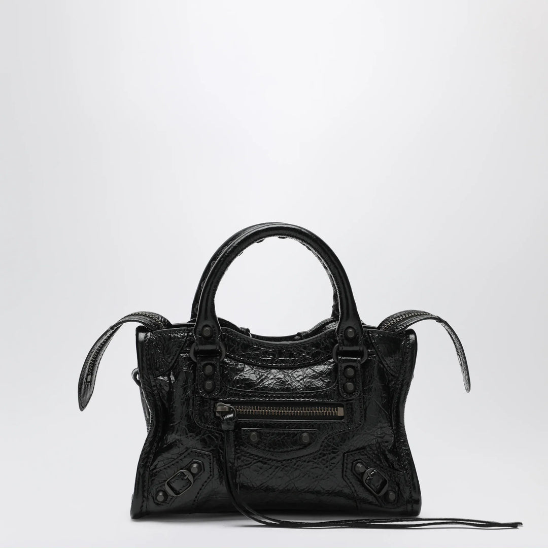 Balenciaga - Le City Nano leather handbag in black Brand Handbag U