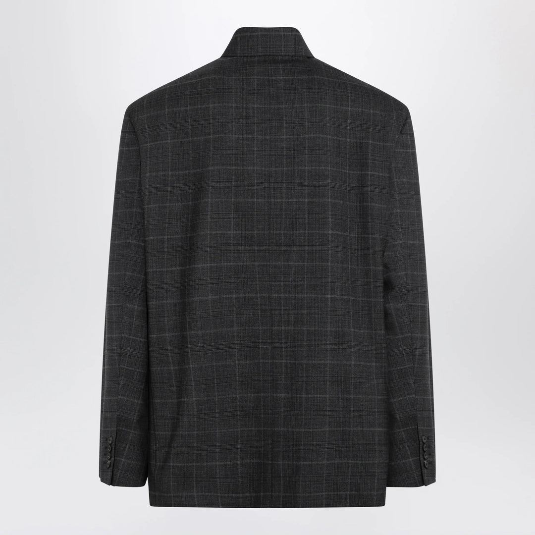 Balenciaga - Grey check wool jacket
