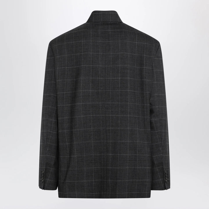Balenciaga - Grey check wool jacket