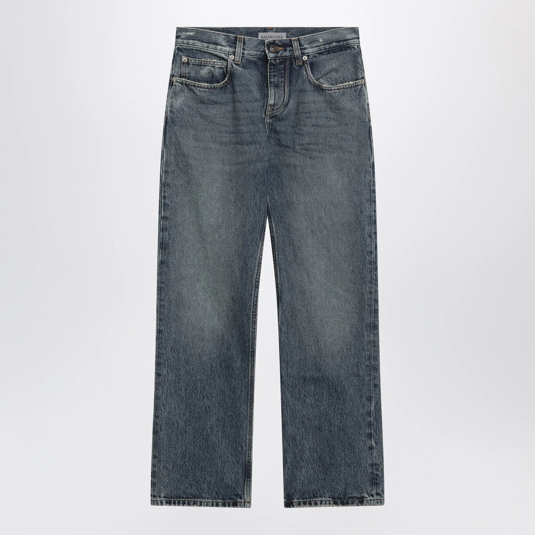 Balenciaga - Vintage blue jeans with worn effect