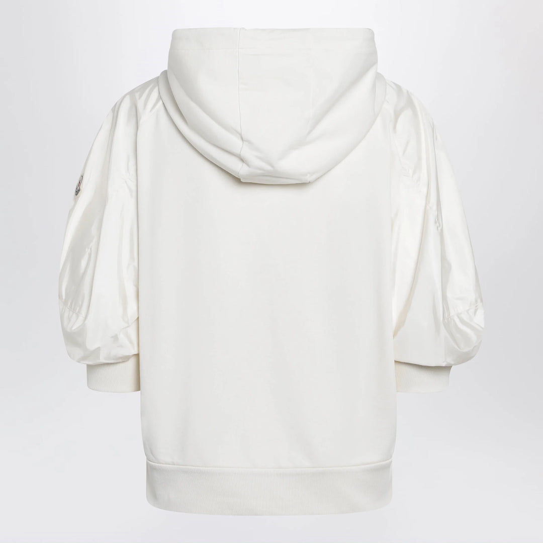 Moncler - White short-sleeve jersey sweatshirt