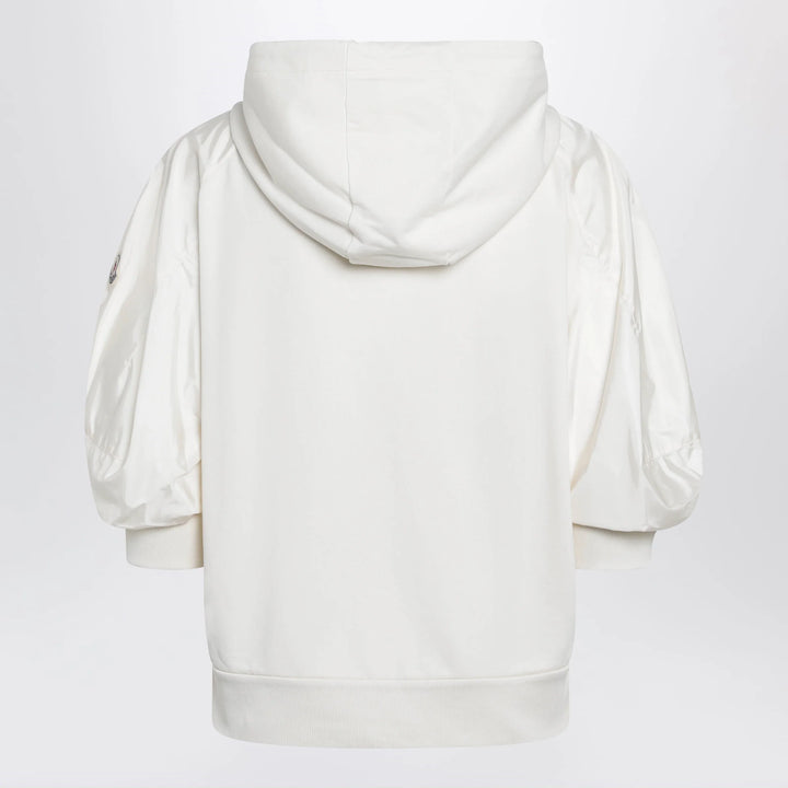 Moncler - White short-sleeve jersey sweatshirt