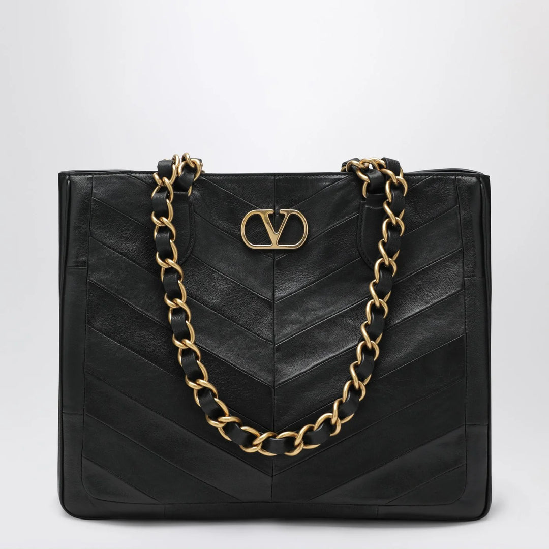 Valentino Garavani - Black Laseine Shopping Bag