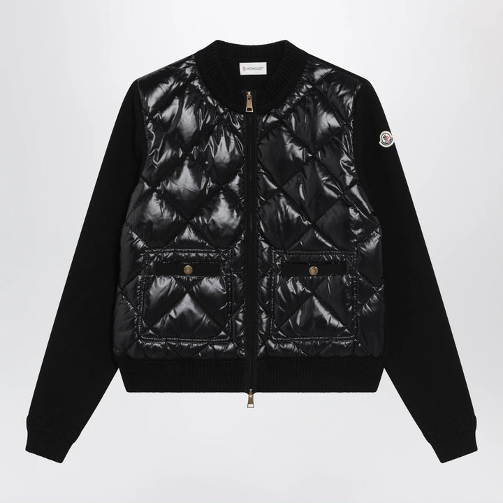 Moncler - Black padded zip-up sweatshirt