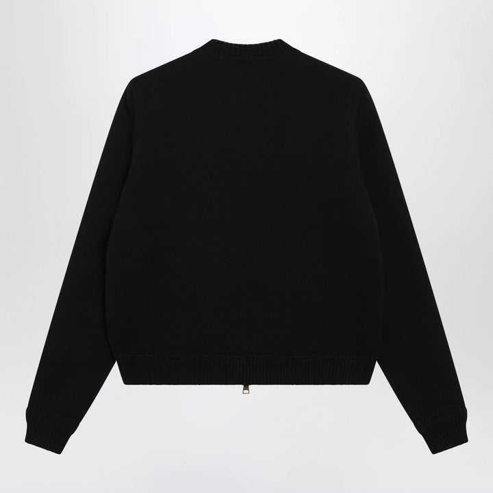Moncler - Black padded zip-up sweatshirt
