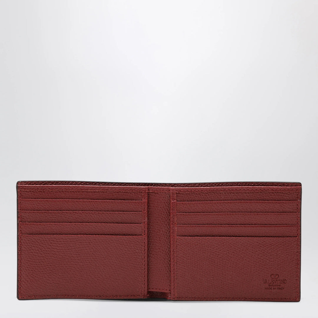 Valentino Garavani - Dark red Vlogo Signature bi-fold wallet