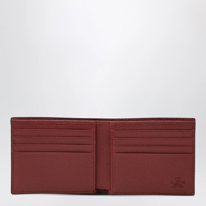 Valentino Garavani - Dark red Vlogo Signature bi-fold wallet