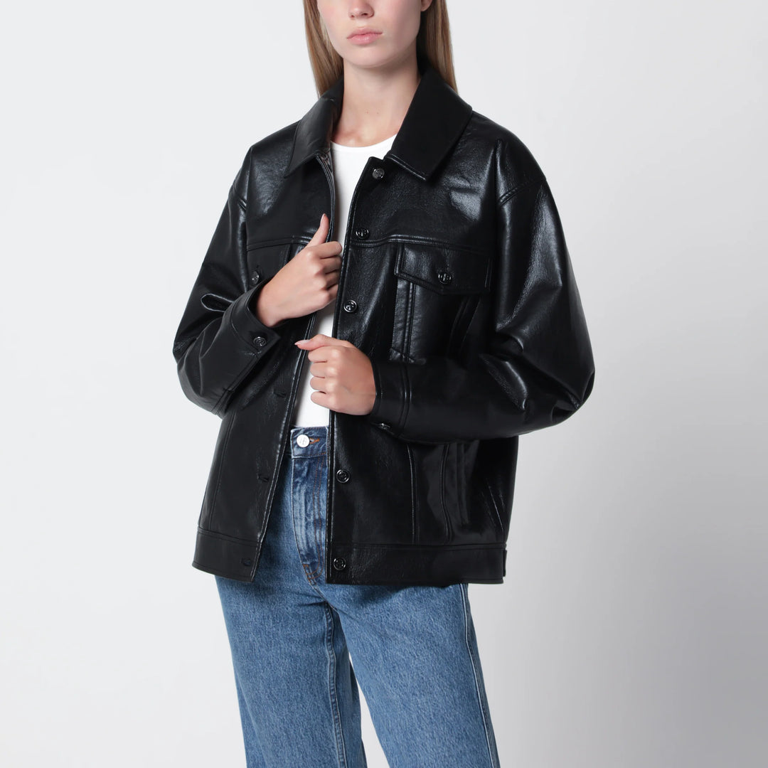 ANINE BING - Black regenerated leather jacket