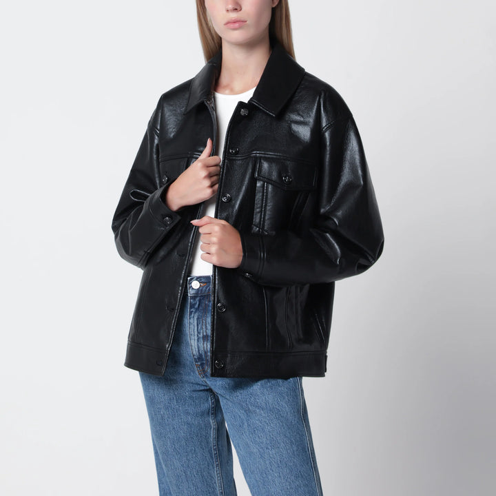 ANINE BING - Black regenerated leather jacket