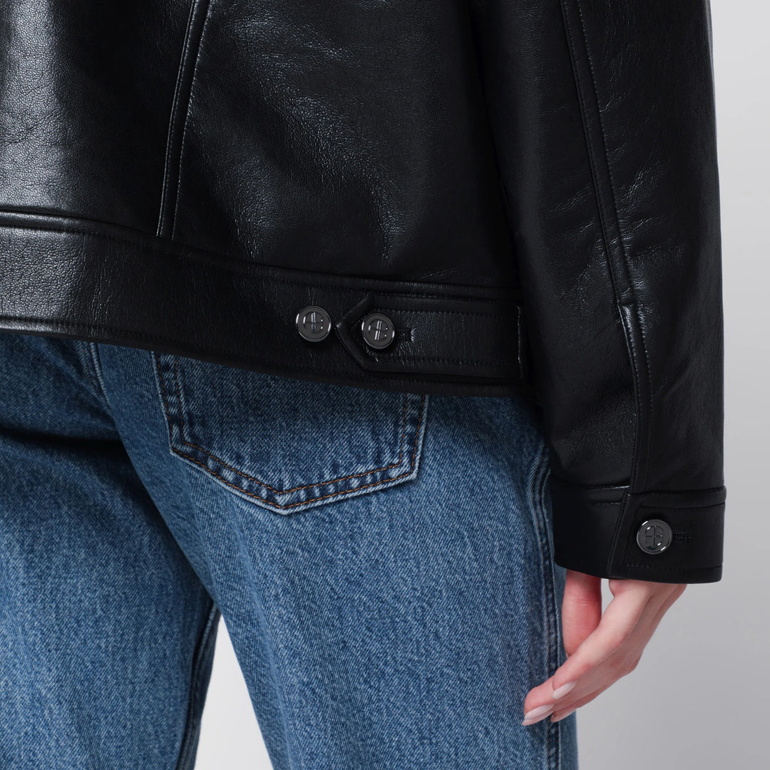 ANINE BING - Black regenerated leather jacket