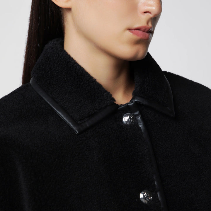 ANINE BING - Black shearling-effect jacket