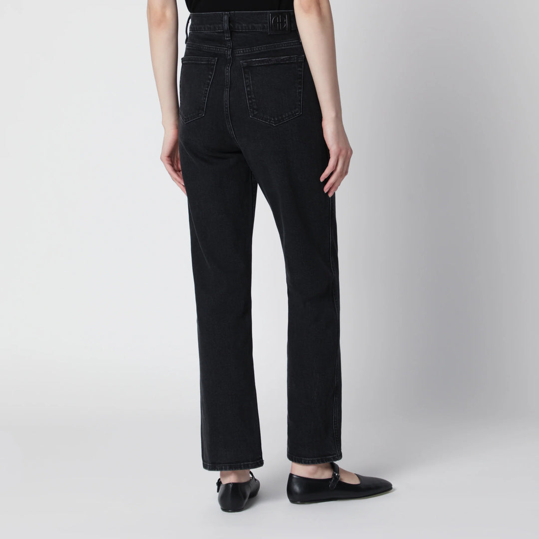 ANINE BING - Jane high-rise slim jeans in vintage black denim