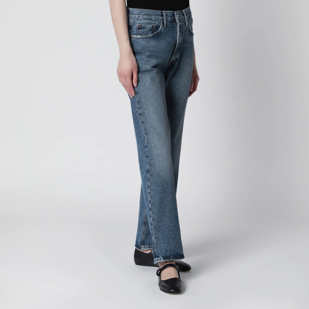 AGOLDE - Lana straight-leg jeans in indigo denim