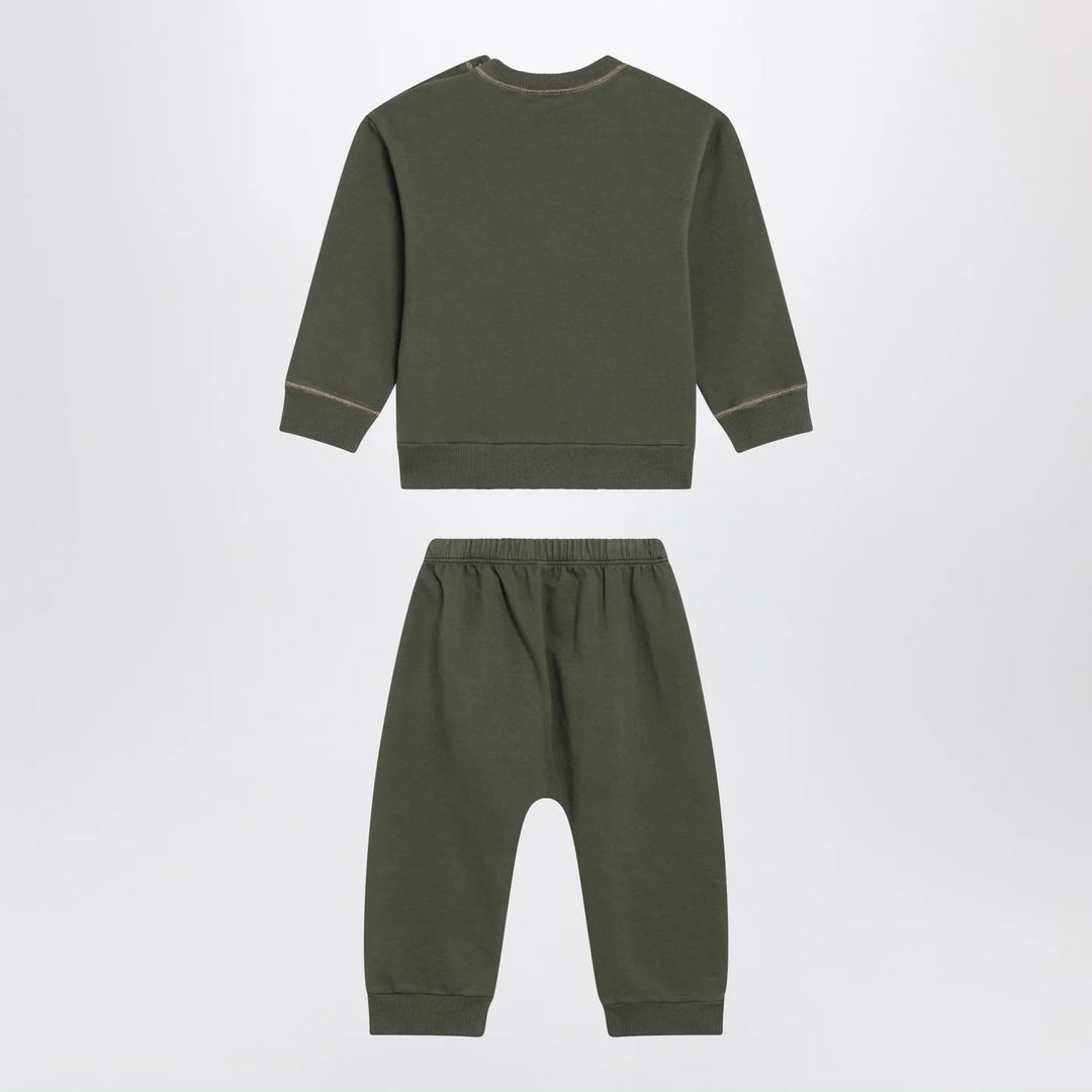 Teddy &amp; Minou - Moss green two-piece cotton suit